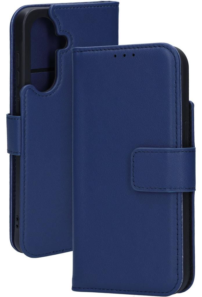 Mobiparts Handyhülle für Samsung Galaxy A56 Hülle Echtes Leder Klapphülle Geldbörse - Blau