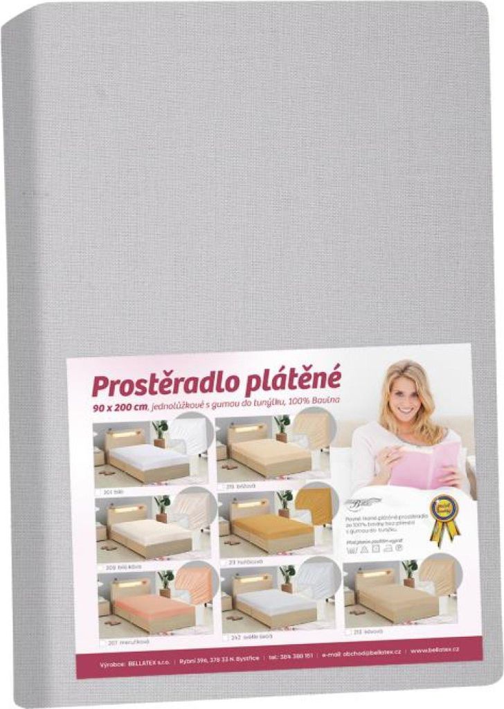 Leintuch - Grau - 90x200