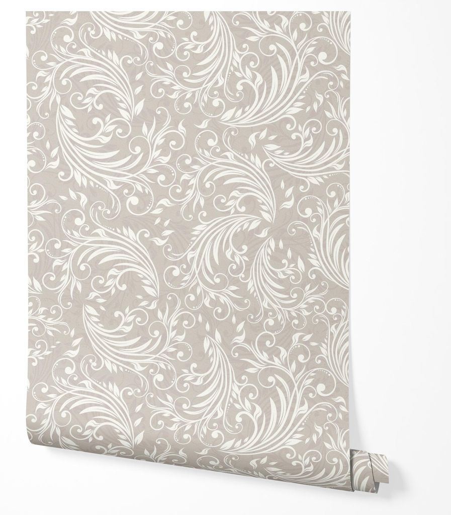 Vliestapete Ornament Floral Elegant Klassisch Wohnzimmer 4x2,5 Beige