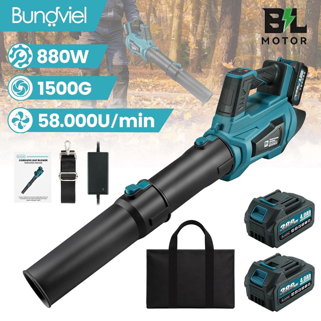 Akku Laubbläser 90m/s  Elektrischer Laubgebläse mit 2 x 4,0 Produktbild 