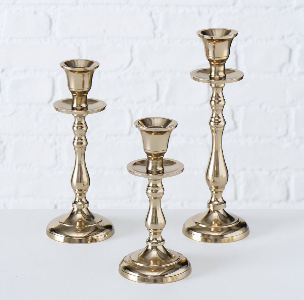 Boltze Kerzenständer Vicco 3-teilig gold Kerzenhalter Produktbild 5