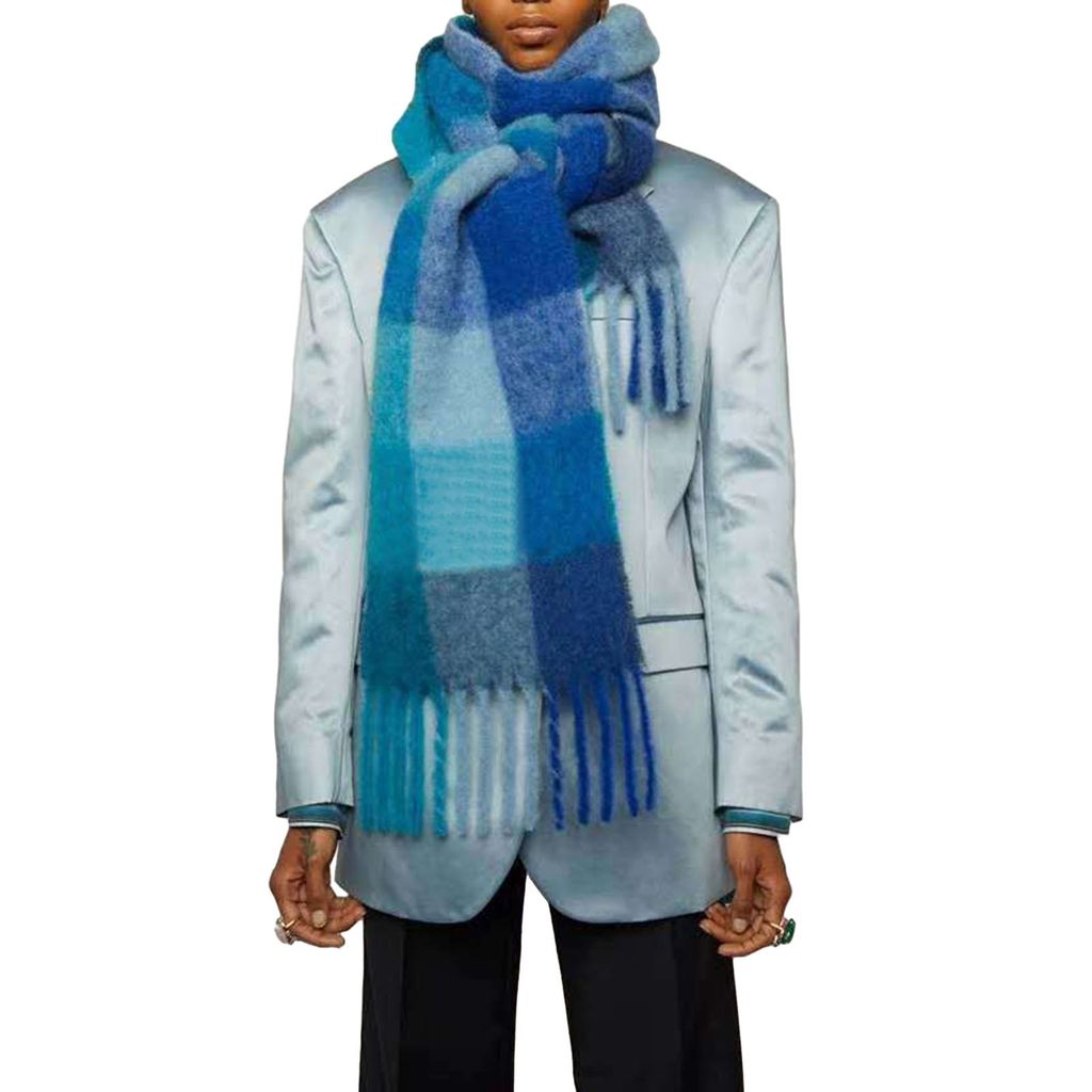 Damen Winterschal, bunt, Farbblock, Quastendekor, dick, warm, karierter Druck, weich, breit, lang, dekorativer Nackenschutz, Uni, Herren Winterschal