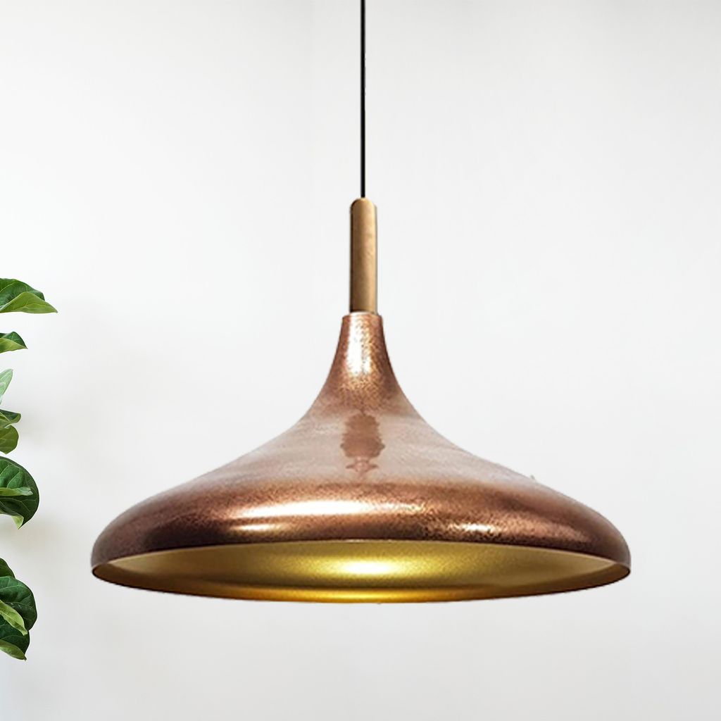 Pendelleuchte | Champion | 35 cm, E27, Moderne Hängelampe, Metall Kupferfarbe Lampe