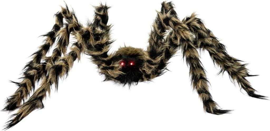 Gestreifte Tigerspinne mit roten Leuchtaugen 122cm