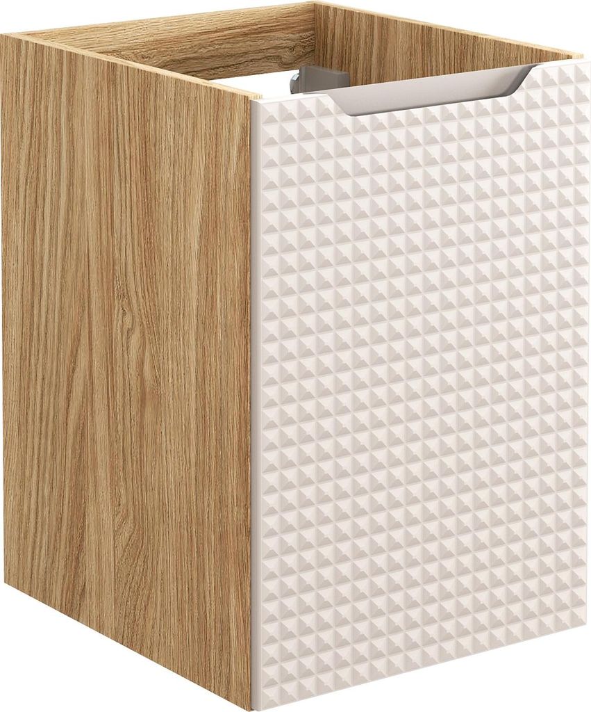 Badezimmerschrank Für Waschtisch 40 Cm Eiche Beige 1 Tür Produktbild 