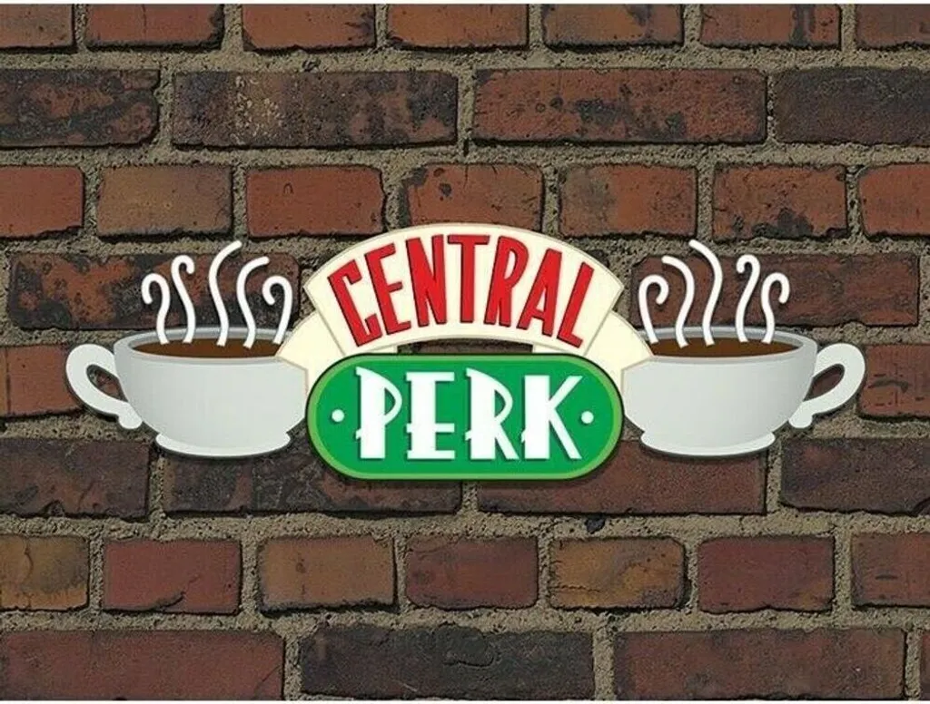 Décoration Murale Friends Central Perk - Grande Toile 80x60cm Marron