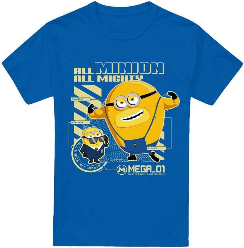 Despicable Me 4 - "Mega Minions" T-Shirt für Herren TV5240 (XXL) (Königsblau)