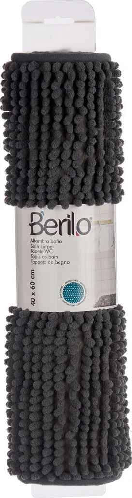 Tapis de douche antidérapant gris CLASSIC COMFORT pour petite surface