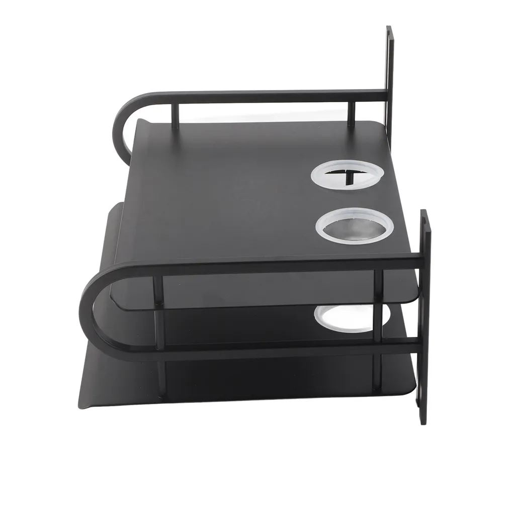 Étagère murale flottante double couche pour boîtier TV et décodeur noir - 4