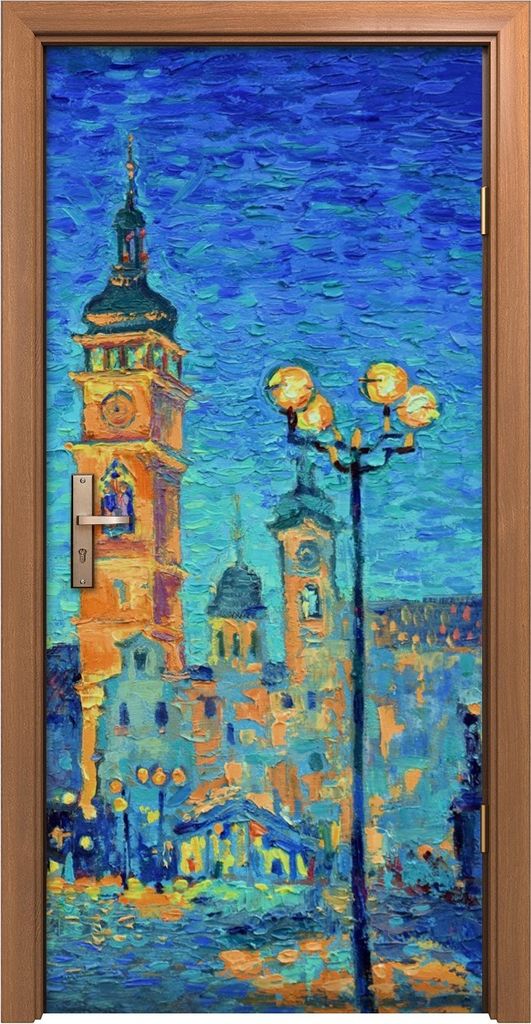 Türposter 90x200 cm Türaufkleber Türtapete Türfolie Klebefolie Landschafts architektur Alt Stadt