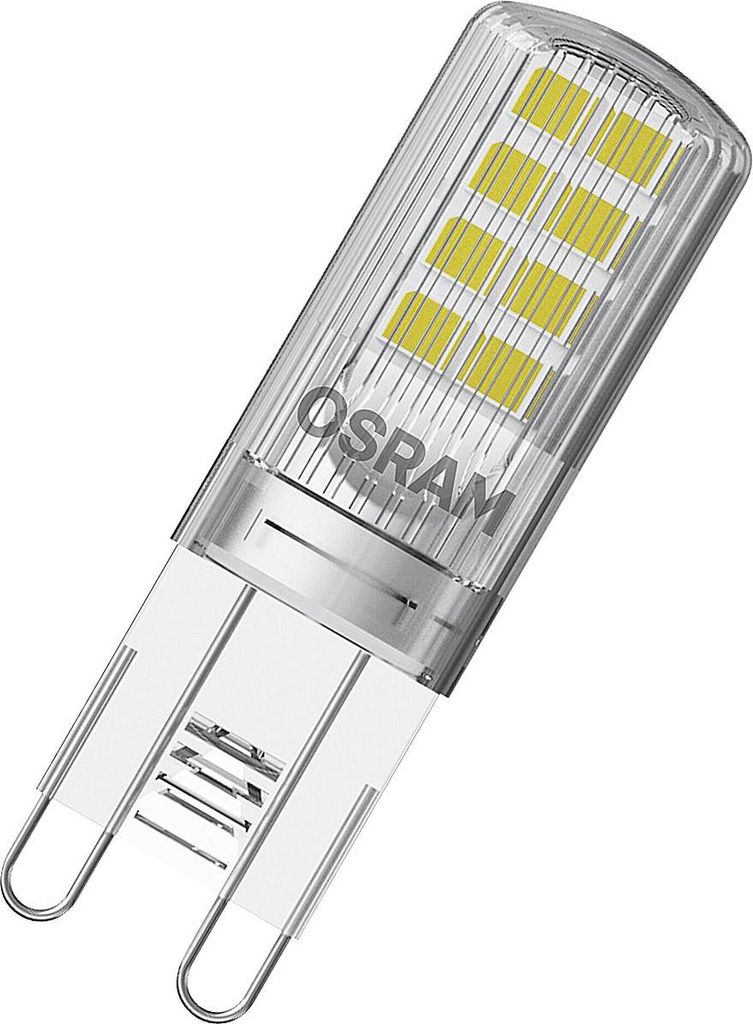 A single OSRAM G9 LED bulb is shown against a white background.