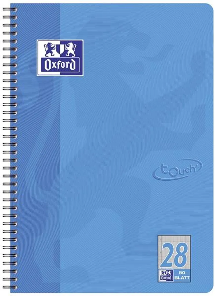 Cahier à Spirale A4+ Oxford Collegeblock Quadrillé 5x5 Lot de 10 Blocs