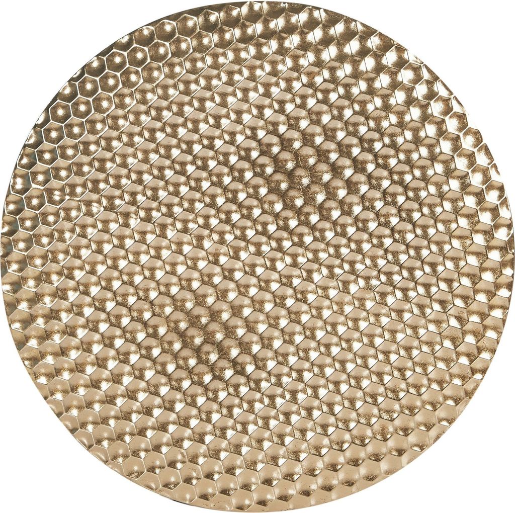 BELIANI Wanddekoration Gold Eisen Rund 58 cm Handgemacht Strukturiert Geometrische Form Kreis Modern Wandobjekt Wanddeko Schlafzimmer Wohnzimmer