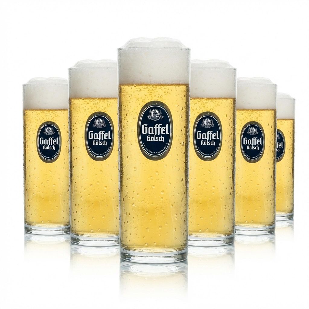 12x Gaffel Bier Glas 0,25l Kölsch Stange Gläser Köln Beer Produktbild 