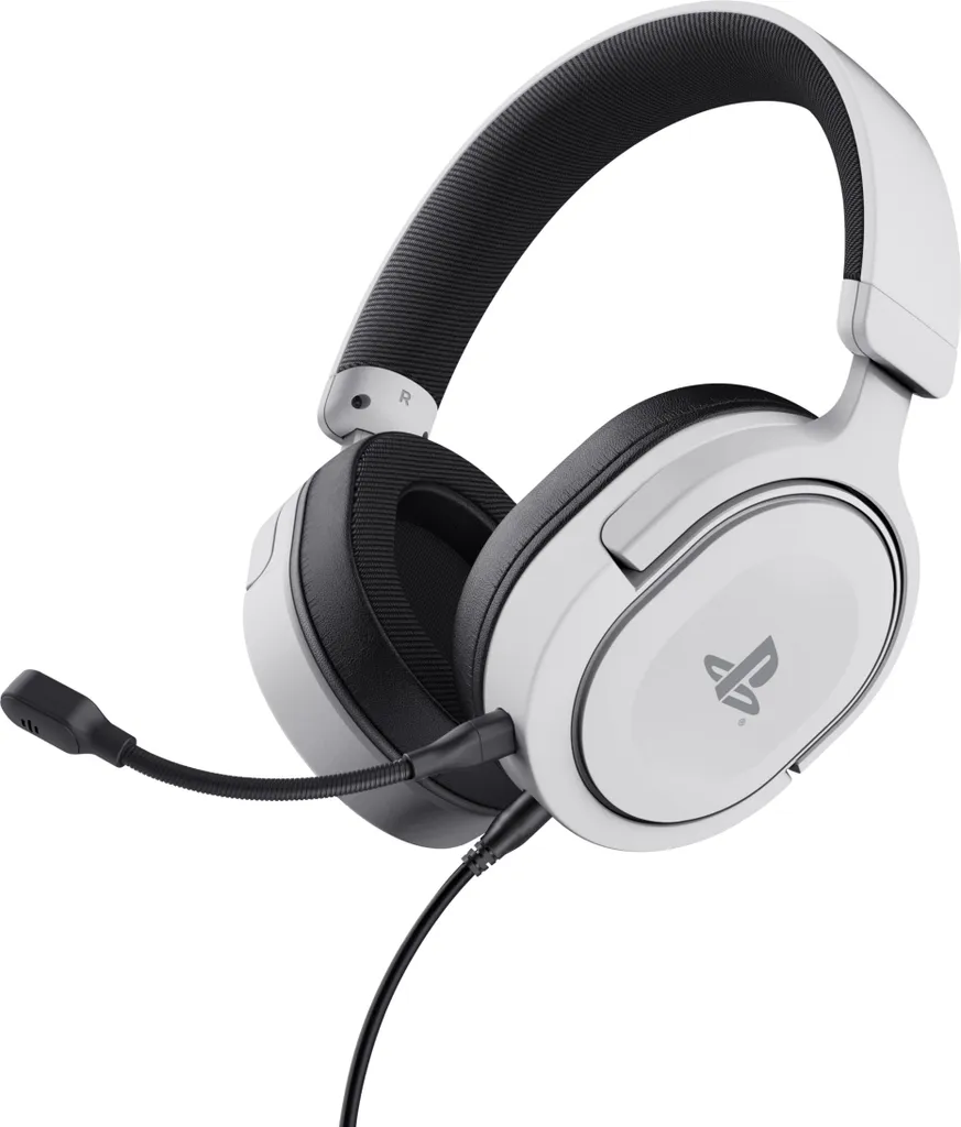 Casque Gaming Trust GXT 498 Forta Son 50mm Microphone Amovible Noir Blanc