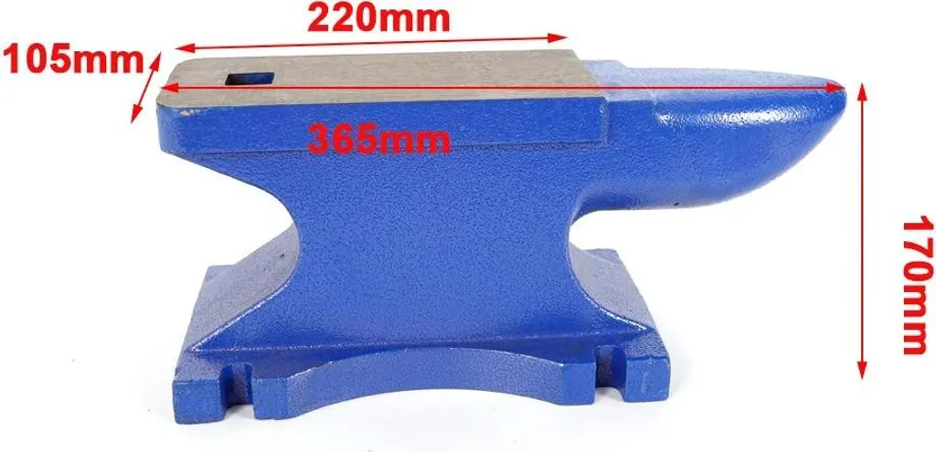 Enclume robuste 25 kg en fonte bleue - Grande surface de frappe - 5