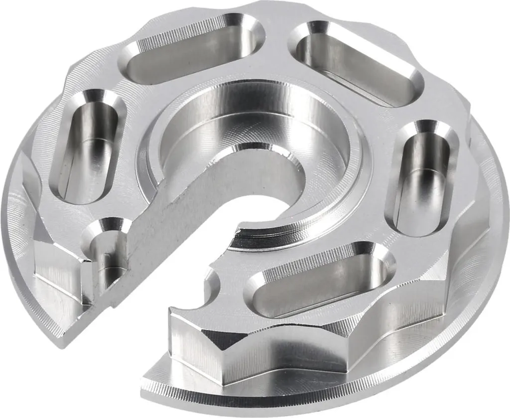Alluminio CNC "Racing Optics", naturale - per ammortizzatore enduro - per S51, S50, S70, S53, S83, MZ, ETZ