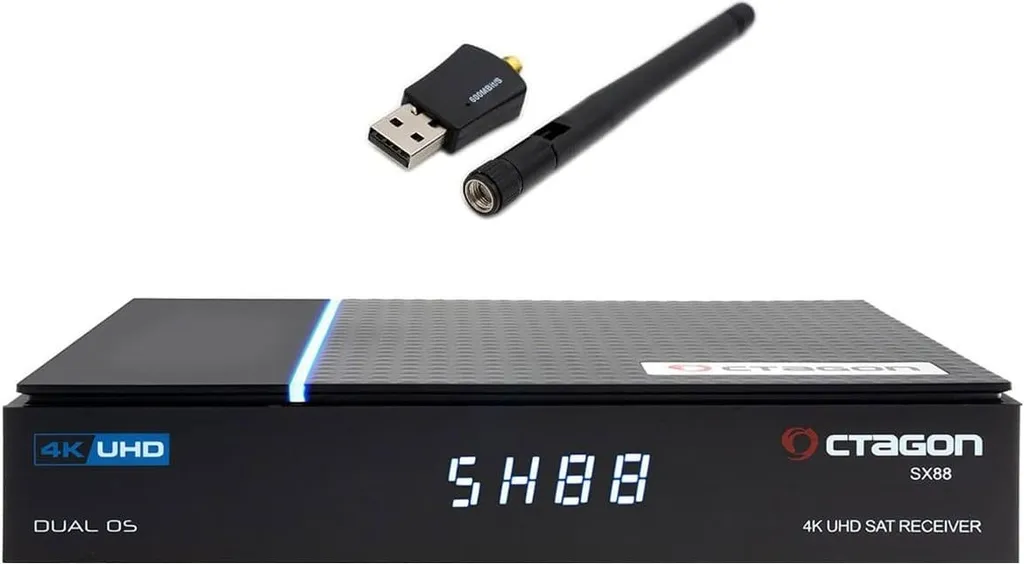Octagon SX88 V2 4K UHD S2+IP Ricevitore Satellitare E2 Linux WLAN