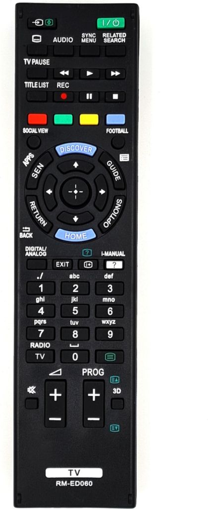 Ersatz Fernbedienung für SONY TV KDL-40W605 | KDL40W605B | KDL-40W605B |