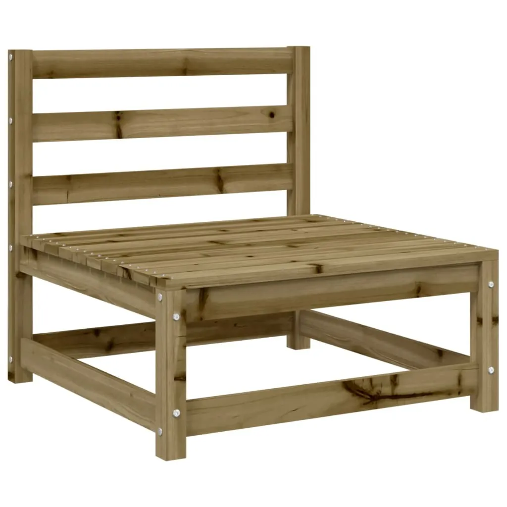 Modulo Divano Outdoor in Pino 70x70x67 | Design Nordico per Giardino - 3