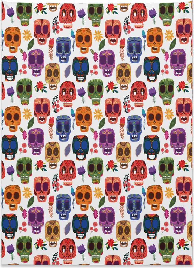 Abakuhaus Hölzern Wandteppich, Stammes-Scary-Maske aus Weiches Mikrofaser Stoff Kein Verblassen Klare Farben Waschbar, 110 x 150 cm, Mehrfarbig