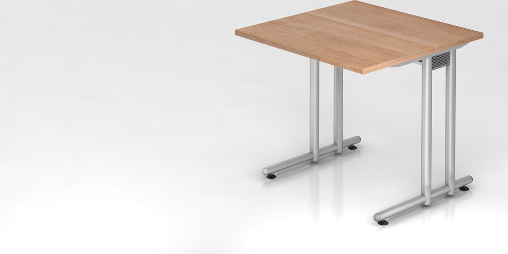 Schreibtisch 800x800mm Nussbaum