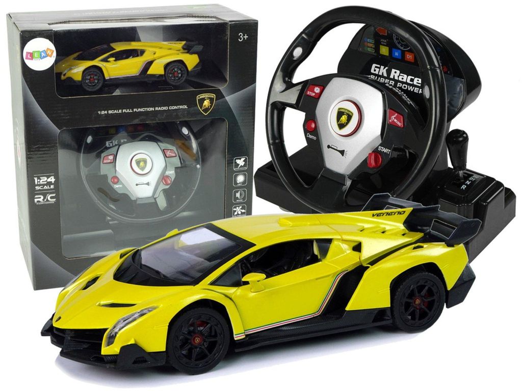 Afstandsbediende Lamborghini Veneno, geel, 2.4 G, met Productafbeelding 