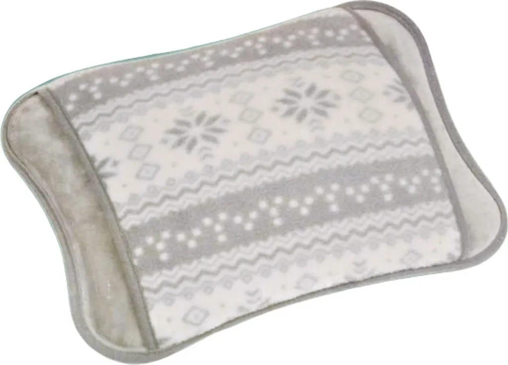 Bouillotte sèche grise en polaire 20x13 cm, pack de 2 coussins bien-être