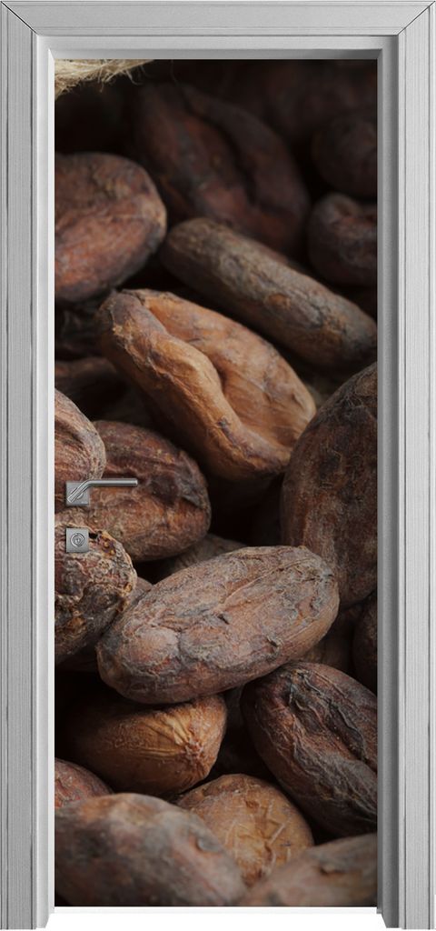 Tür Selbstklebende 80x210 cm Türfolie Türtapete Klebefolie - Kakaobohnen