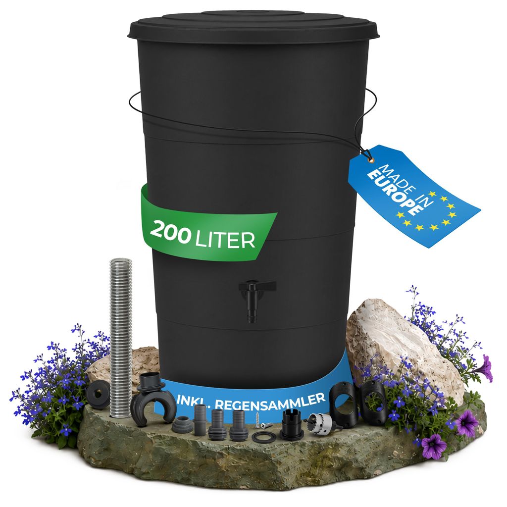 YourCasa Regentonne 200 Liter [inkl. Anschlusset & Bohrer] Produktbild 