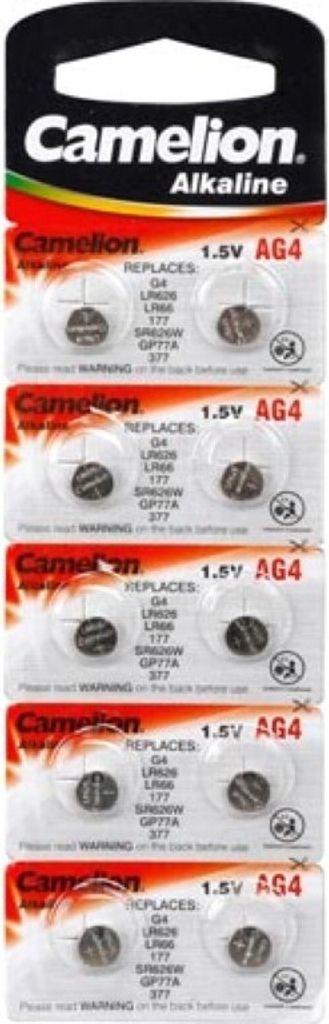 Gombíkový článok CAMELION, AG4, 1,5 V, alkalický, blister Obrázok produktu 9