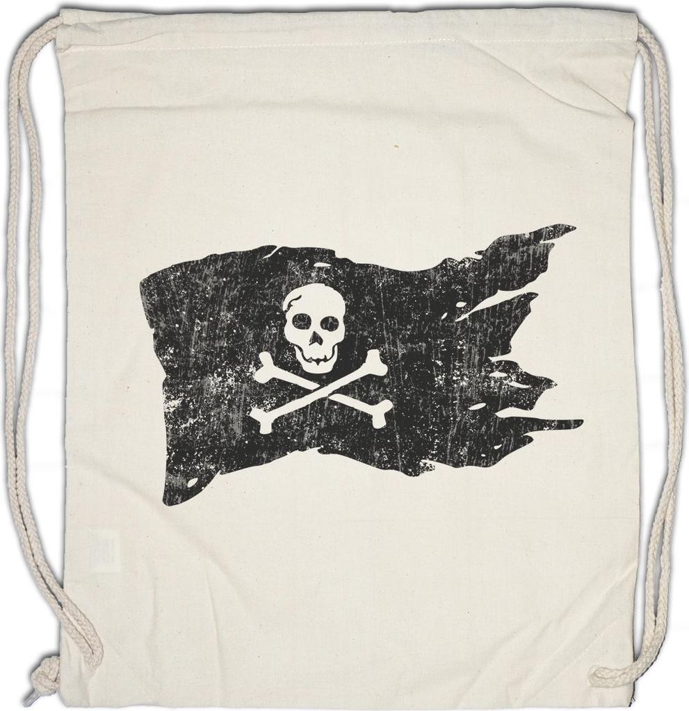 Urban Backwoods Pirate Flag, Turnbeutel, Farbe: Beige