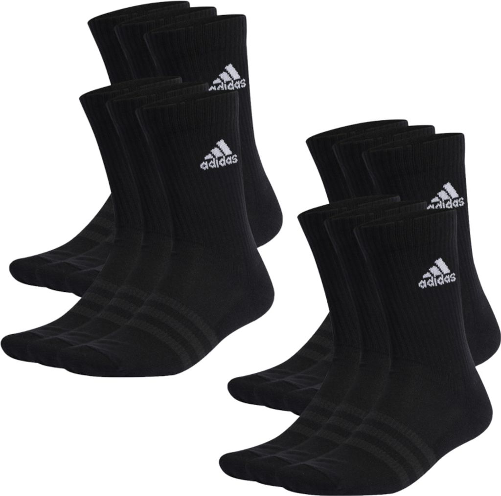 adidas Cushioned Sportswear Crew Socken, Tennissocken, 12 Paar, IC1316, 37-39