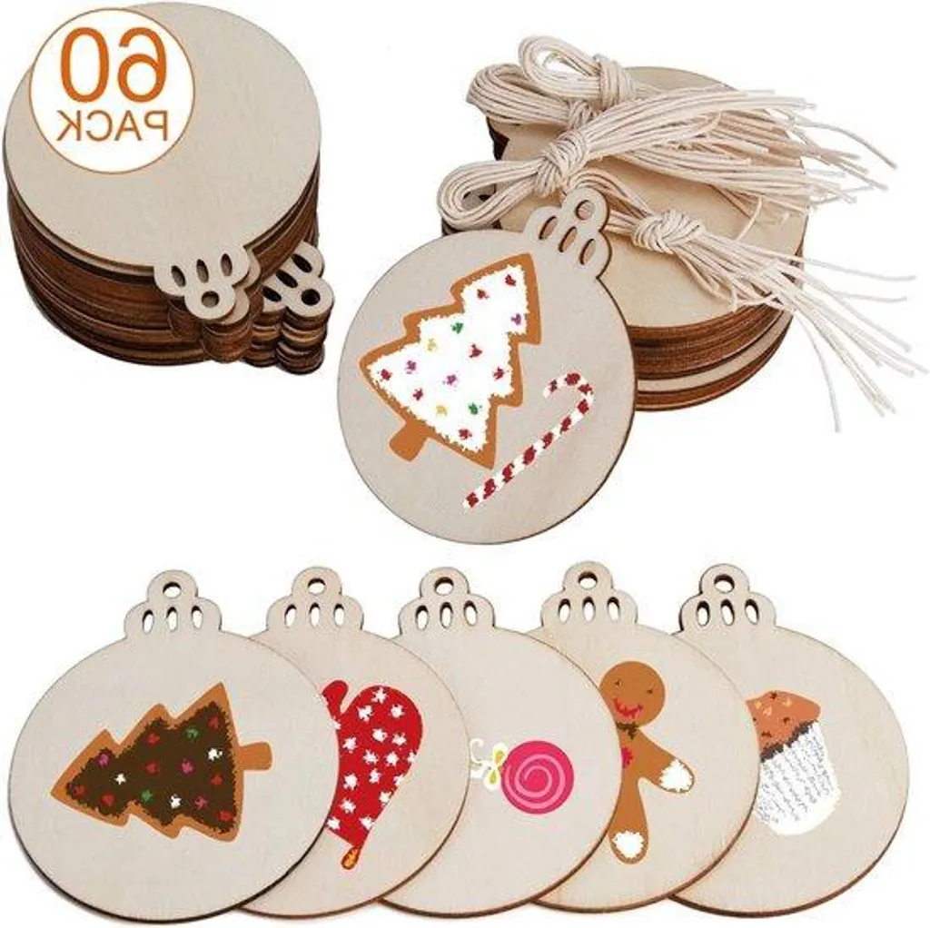 Disques en bois sans échardes (60 pcs) pour bricolage sécurisé enfant