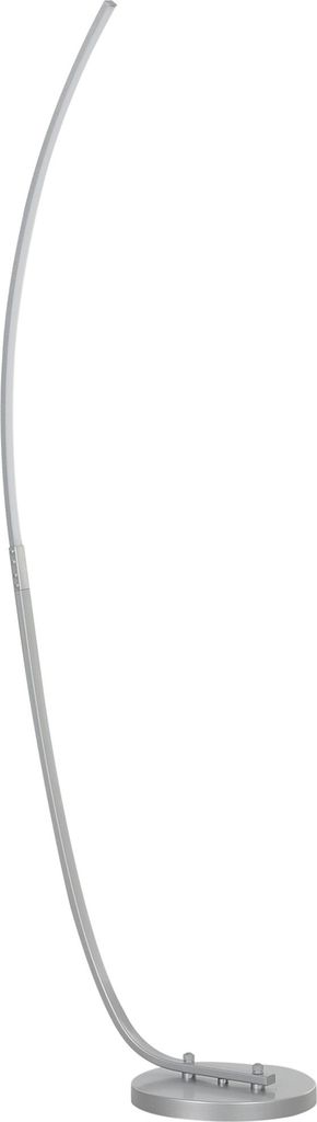 LED‐Stehlampe Silber – dimmbar mit Fußschalter, verstellbare Helligkeit, ideal für Wohnzimmer & Schlafzimmer