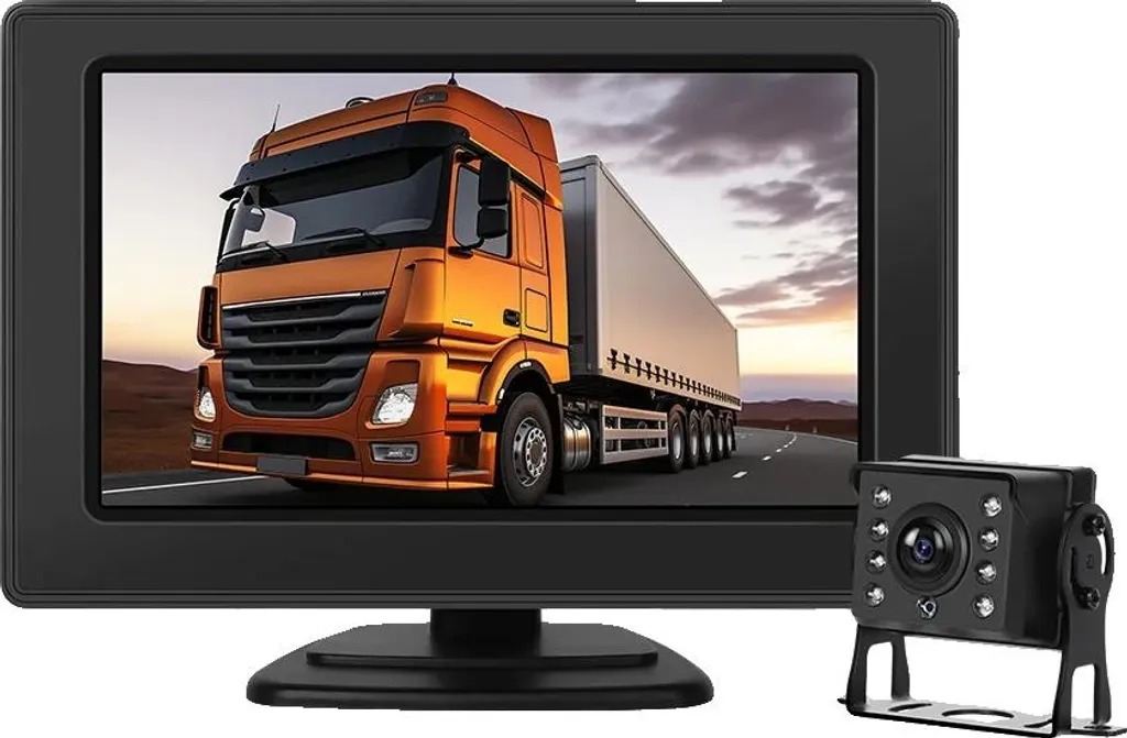 Caméra arrière IP68 étanche et moniteur 4,3 pouces de couleur marron