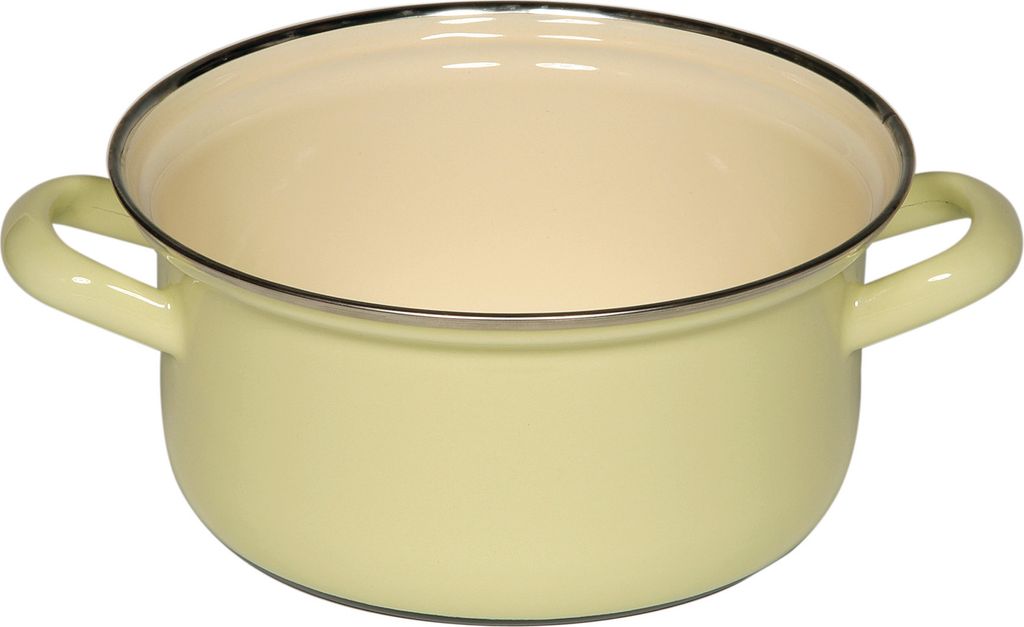 Riess Kasserolle mit Chromrand 16 cm 1,00 l 0278-006 gelb