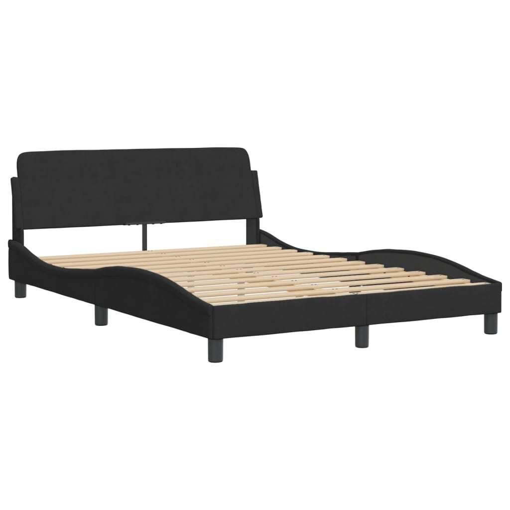 Bettgestell "Dover" Schwarz 140x200 cm Samt