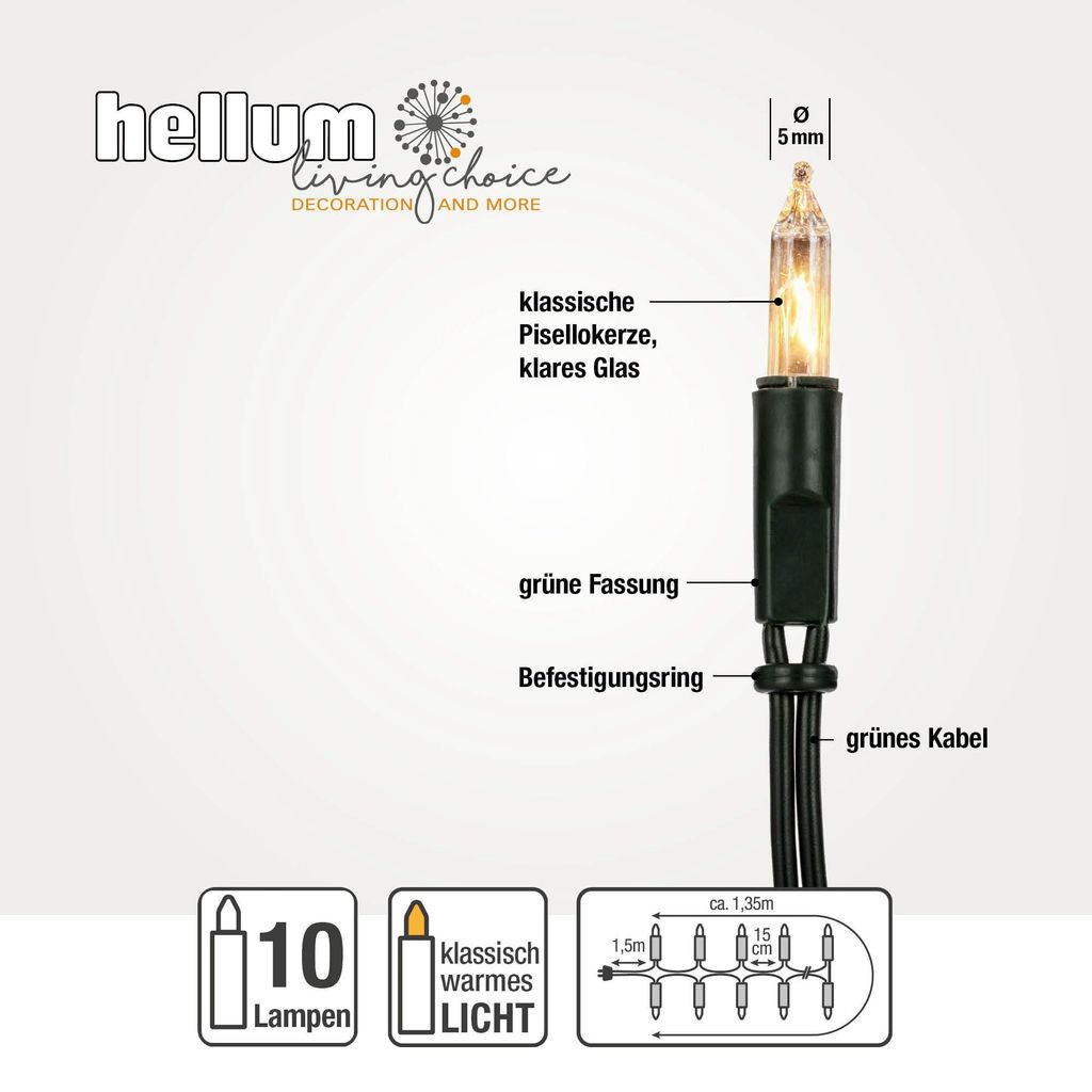 HELLUM mini rozprávkové svetlá pre vnútorné osvetlenie Obrázok produktu 