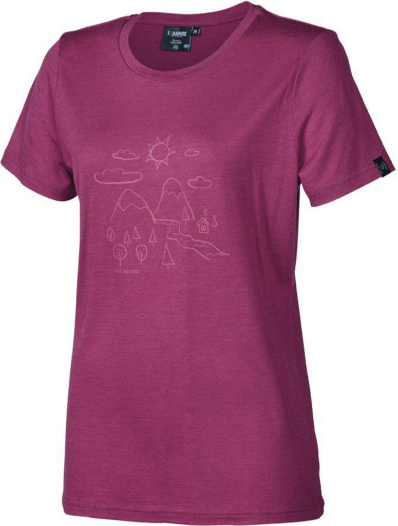 Ivanhoe T-Shirt UW Cilla Outdoor für Frauen - 100% Wolle - Pink