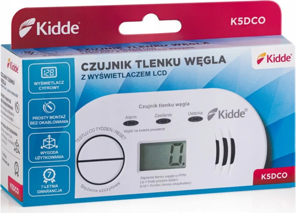 Détecteur de monoxyde de carbone K5Dco Kidde avec affichage digital - 17
