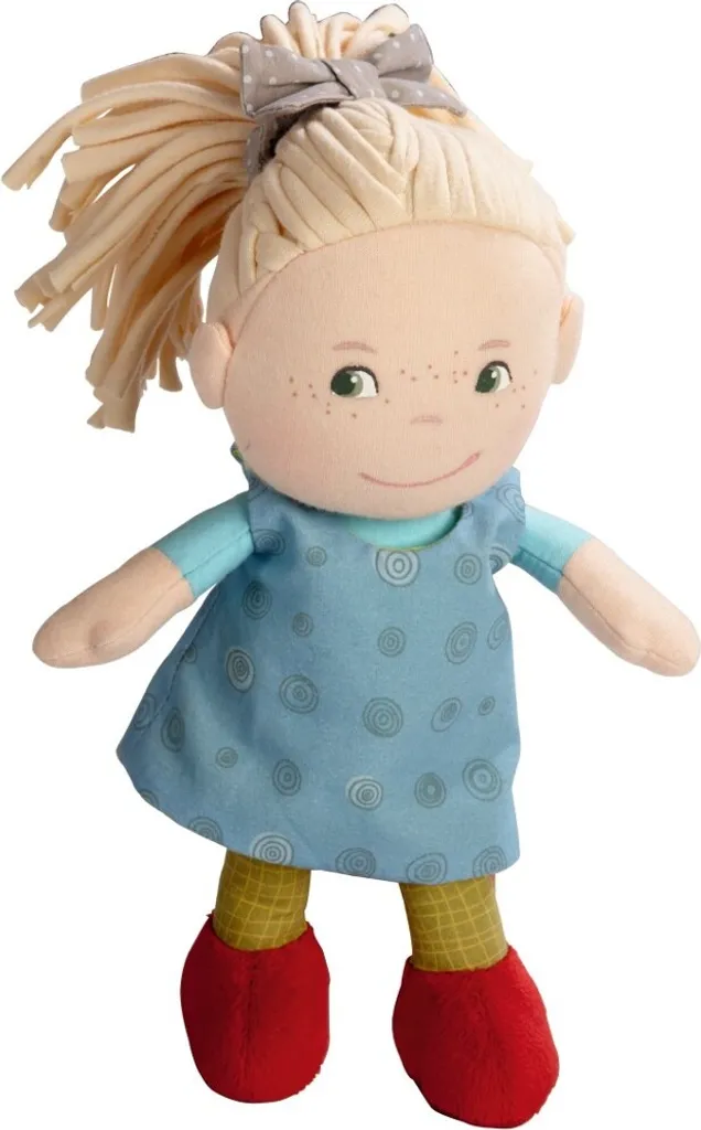 Poupée en tissu HABA 20 cm : Matière polyester douce pour les petits