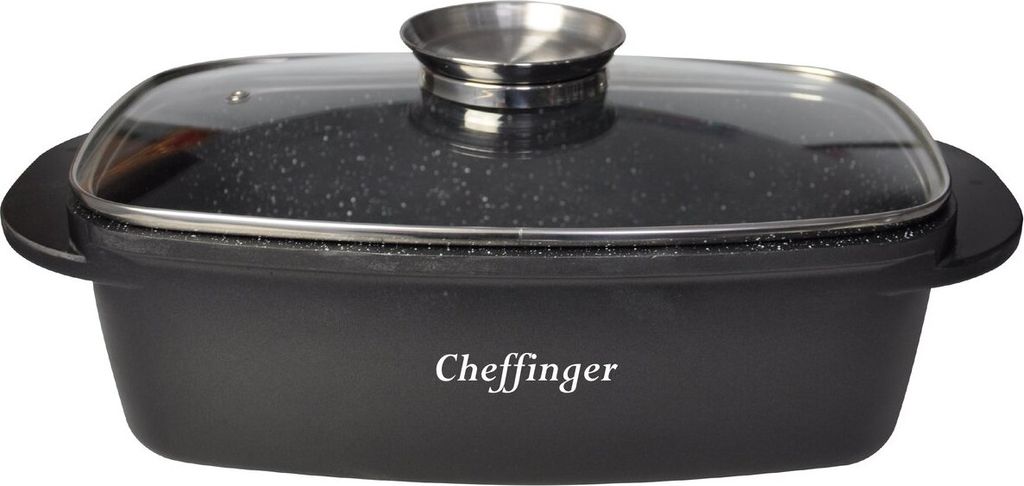 Cocotte en fonte d'aluminium ø32cm avec couvercle en verre Image du produit 