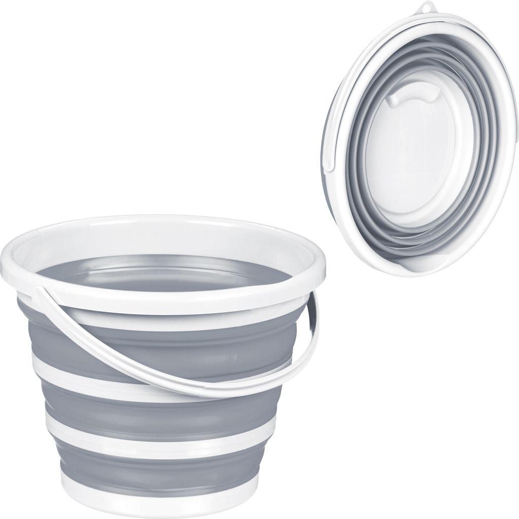 Seau pliable Relaxdays, 10 litres, bec verseur, œillet de Image du produit 