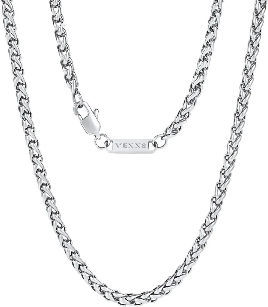 Chaîne Miami Cuban Link en or 18k plaqué et acier 316L de 51cm pour homme