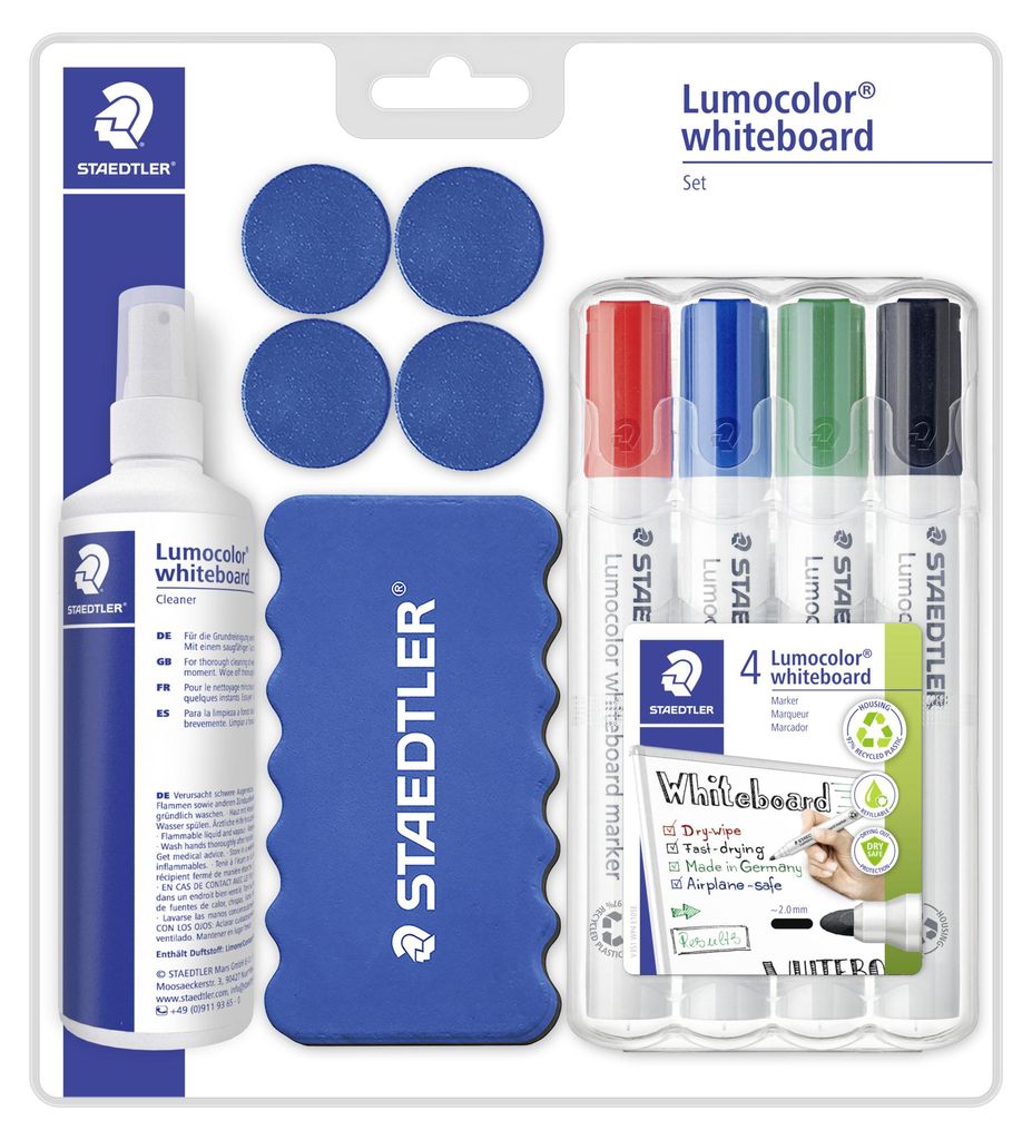 STAEDTLER Lumocolor 613 Whiteboard-Set mit 4 Markern, Produktbild 