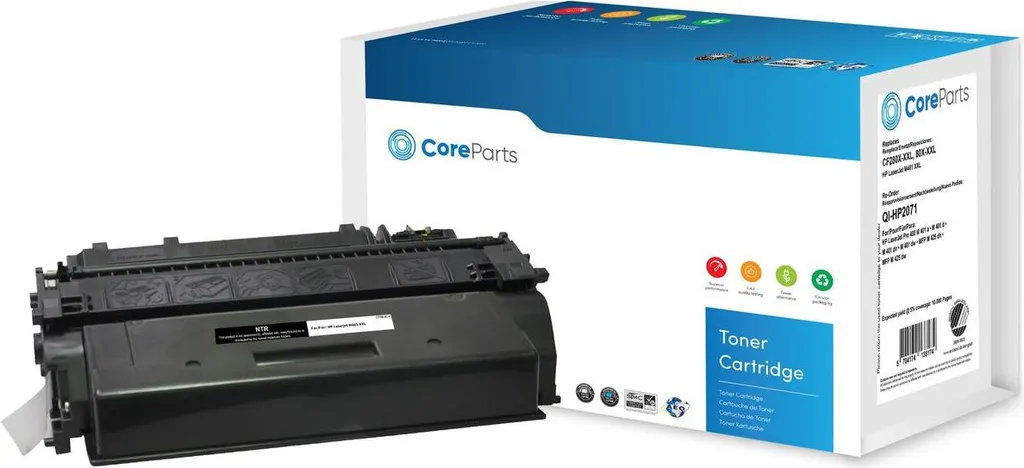 Toner noir CoreParts CF280X-XXL HP 80X haute capacité haute densité