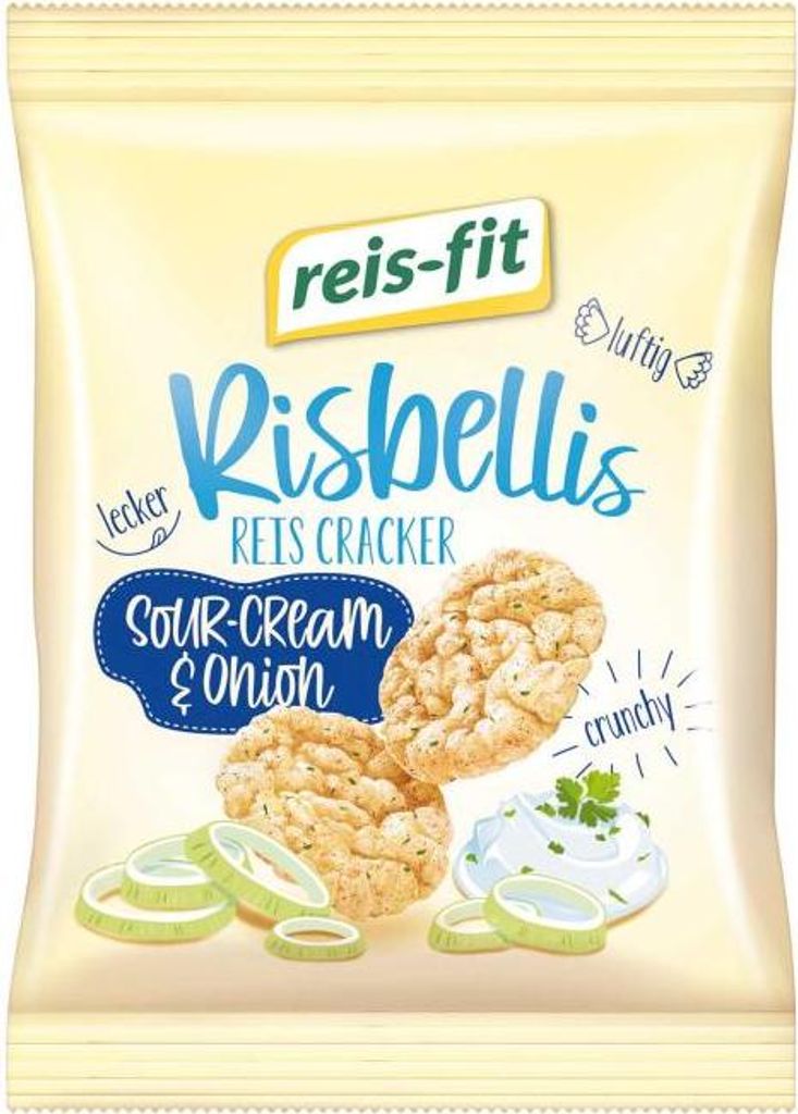 reis-fit Risbellis Reis Cracker Sour-Cream & Onion 40g Produktbild 
