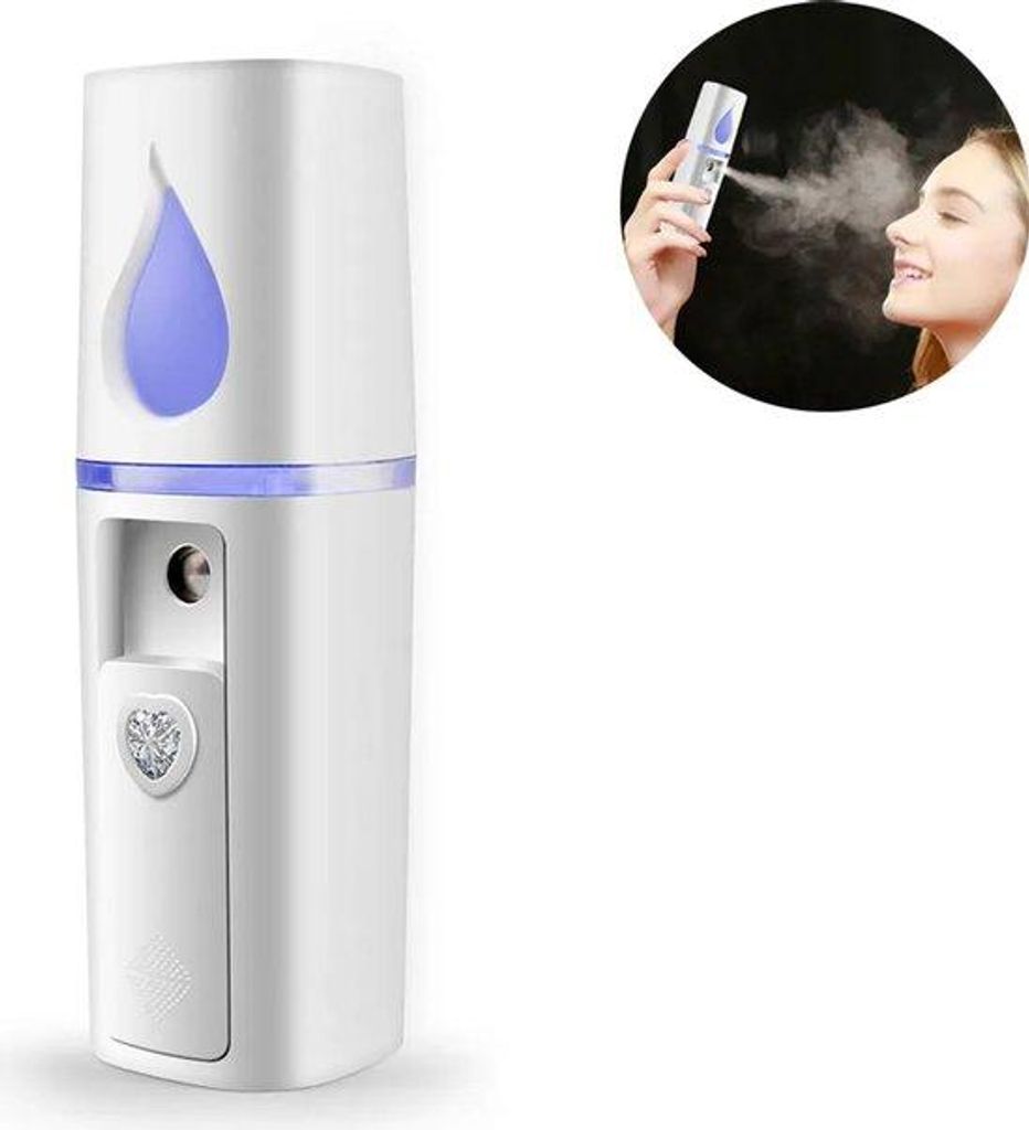 2-teiliger Nano-Ionen-Strahler, tragbarer Gesichtsfeuchtigkeitsstrahler, Gesichtsfeuchtigkeitsstrahler für Beauty und Hautpflege, USB-ladbar