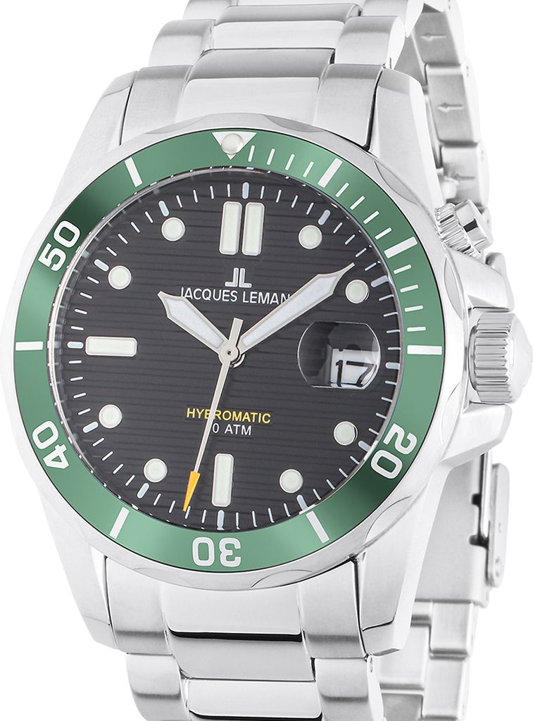 Jacques Lemans 1-2170K Hybromatic Diver Herrenuhr 41mm 20ATM